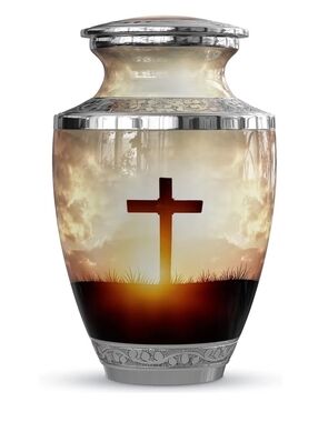 MALAIKA Memorials Transcendent Cross Urn for Human Ashes Adult Cremation 200 cu